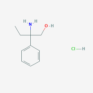 molecular formula C10H16ClNO B1532302 2-Amino-2-phenylbutan-1-ol hydrochloride CAS No. 876-42-6