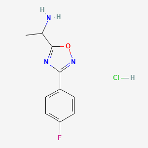 1-[3-(4-Fluorophenyl)-1,2,4-oxadiazol-5-yl]ethan-1-amine hydrochloride