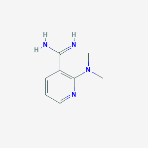 molecular formula C8H12N4 B15323181 2-(Dimethylamino)nicotinimidamide CAS No. 1016840-73-5