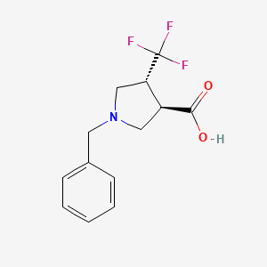 (3R,4R)-1-Benzyl-4-(trifluoromethyl)pyrrolidine-3-carboxylic acid