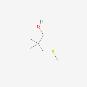 molecular formula C6H12OS B15323364 {1-[(Methylsulfanyl)methyl]cyclopropyl}methanol 
