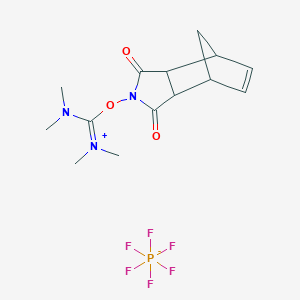 molecular formula C14H20F6N3O3P B1532338 O-(5-Norbornene-2,3-dicarboximido)-N,N,N',N'-tetramethyluronium Hexafluorophosphate CAS No. 208462-94-6
