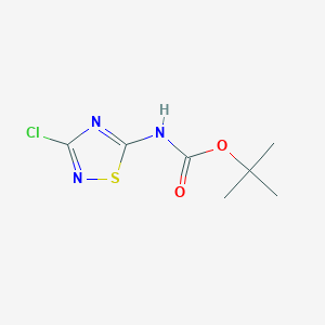 molecular formula C7H10ClN3O2S B1532342 tert-butyl N-(3-chloro-1,2,4-thiadiazol-5-yl)carbamate CAS No. 1105712-14-8