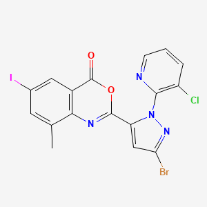 2-[5-Bromo-2-(3-chloro-pyridin-2-yl)-2H-pyrazol-3-yl]-6-iodo-8-methyl-benzo[d][1,3]oxazin-4-one