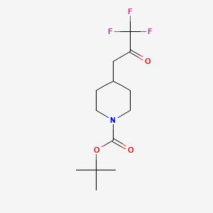 molecular formula C13H20F3NO3 B1532345 Tert-butyl 4-(3,3,3-trifluoro-2-oxopropyl)piperidine-1-carboxylate CAS No. 1228631-18-2