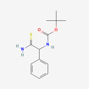 molecular formula C13H18N2O2S B1532348 tert-butyl N-[carbamothioyl(phenyl)methyl]carbamate CAS No. 208259-73-8
