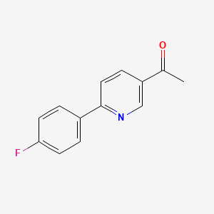 molecular formula C13H10FNO B1532350 1-[6-(4-Fluorophenyl)pyridin-3-yl]ethanone CAS No. 1215695-69-4