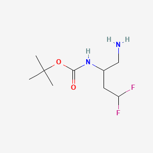 molecular formula C9H18F2N2O2 B15323520 tert-Butyl (1-amino-4,4-difluorobutan-2-yl)carbamate 