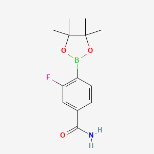 3-Fluoro-4-(tetramethyl-1,3,2-dioxaborolan-2-yl)benzamide