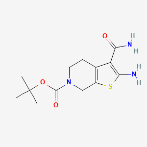 molecular formula C13H19N3O3S B1532360 tert-Butyl 2-amino-3-carbamoyl-4,5-dihydrothieno[2,3-c]pyridine-6(7H)-carboxylate CAS No. 1001020-08-1