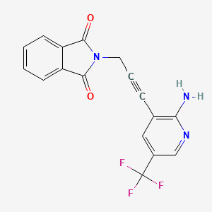2-{3-[2-amino-5-(trifluoromethyl)-3-pyridinyl]-2-propynyl}-1H-isoindole-1,3(2H)-dione