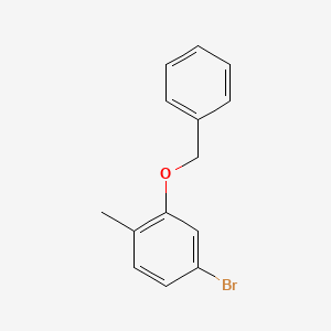 molecular formula C14H13BrO B1532363 2-(Benzyloxy)-4-bromo-1-methylbenzene CAS No. 1114808-93-3