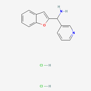 molecular formula C14H14Cl2N2O B1532366 1-苯并呋喃-2-基(吡啶-3-基)甲胺二盐酸盐 CAS No. 1303889-76-0