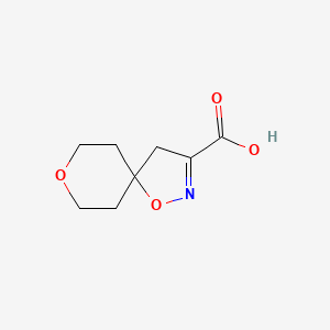 molecular formula C8H11NO4 B1532369 1,8-二氧杂-2-氮杂螺[4.5]癸-2-烯-3-羧酸 CAS No. 1015770-89-4