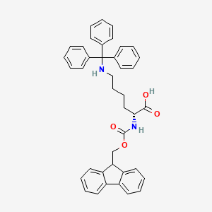 molecular formula C40H38N2O4 B1532374 (2R)-2-(9H-fluoren-9-ylmethoxycarbonylamino)-6-(tritylamino)hexanoic acid CAS No. 1272755-60-8