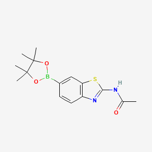 molecular formula C15H19BN2O3S B1532384 n-(6-(4,4,5,5-Tetramethyl-1,3,2-dioxaborolan-2-yl)benzo[d]thiazol-2-yl)acetamide CAS No. 885069-14-7