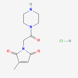 3-methyl-1-[2-oxo-2-(piperazin-1-yl)ethyl]-2,5-dihydro-1H-pyrrole-2,5-dione hydrochloride