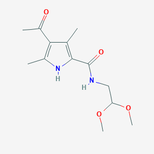 4-acetyl-N-(2,2-dimethoxyethyl)-3,5-dimethyl-1H-pyrrole-2-carboxamide