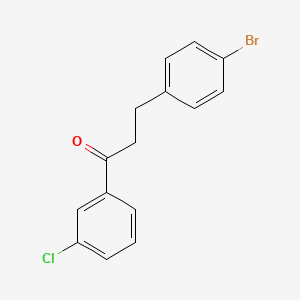 molecular formula C15H12BrClO B1532404 3-(4-Bromophenyl)-1-(3-chlorophenyl)propan-1-one CAS No. 898761-31-4