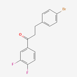 molecular formula C15H11BrF2O B1532411 3-(4-Bromophenyl)-1-(3,4-difluorophenyl)propan-1-one CAS No. 898761-98-3