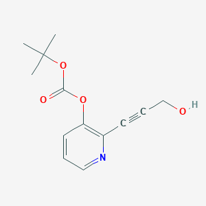 molecular formula C13H15NO4 B1532414 tert-Butyl 2-(3-hydroxyprop-1-ynyl)pyridin-3-yl carbonate CAS No. 1142192-35-5