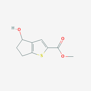 molecular formula C9H10O3S B15324201 methyl4-hydroxy-4H,5H,6H-cyclopenta[b]thiophene-2-carboxylate 