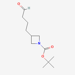 molecular formula C12H21NO3 B15324237 Tert-butyl 3-(4-oxobutyl)azetidine-1-carboxylate 