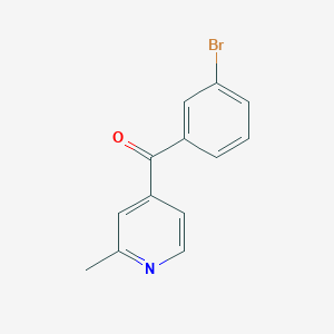molecular formula C13H10BrNO B1532424 4-(3-Bromobenzoyl)-2-methylpyridine CAS No. 1187169-54-5