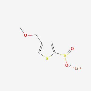 molecular formula C6H7LiO3S2 B15324253 Lithium(1+) 4-(methoxymethyl)thiophene-2-sulfinate 