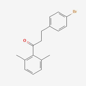 molecular formula C17H17BrO B1532427 3-(4-Bromophenyl)-1-(2,6-dimethylphenyl)propan-1-one CAS No. 898761-52-9