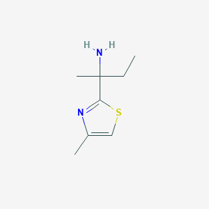 molecular formula C8H14N2S B1532428 2-(4-Methyl-1,3-thiazol-2-yl)butan-2-amine CAS No. 1247504-05-7