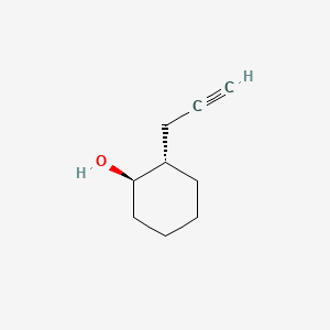 molecular formula C9H14O B15324296 Cyclohexanol, 2-(2-propynyl)-, trans- CAS No. 101859-16-9