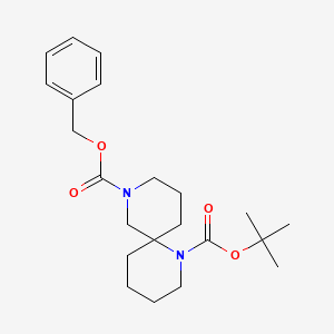 molecular formula C22H32N2O4 B1532430 8-Benzyl 1-tert-butyl 1,8-diazaspiro[5.5]undecane-1,8-dicarboxylate CAS No. 1160248-41-8