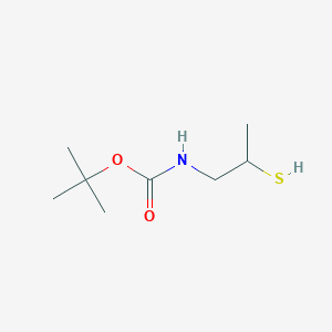 molecular formula C8H17NO2S B15324303 tert-Butyl (2-mercaptopropyl)carbamate 