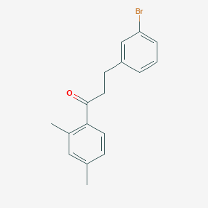 molecular formula C17H17BrO B1532434 3-(3-Bromophenyl)-1-(2,4-dimethylphenyl)propan-1-one CAS No. 898760-21-9