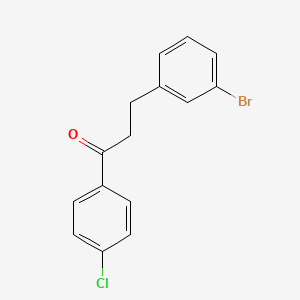 molecular formula C15H12BrClO B1532435 3-(3-Bromophenyl)-1-(4-chlorophenyl)propan-1-one CAS No. 898782-42-8