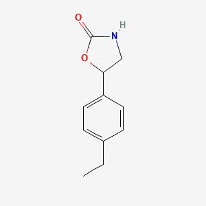 molecular formula C11H13NO2 B15324360 5-(4-Ethylphenyl)oxazolidin-2-one 