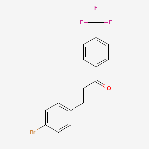 molecular formula C16H12BrF3O B1532438 3-(4-Bromophenyl)-1-(4-(trifluoromethyl)phenyl)propan-1-one CAS No. 898761-76-7