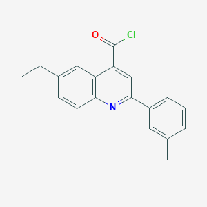 molecular formula C19H16ClNO B1532448 6-Ethyl-2-(3-methylphenyl)quinoline-4-carbonyl chloride CAS No. 1160261-00-6