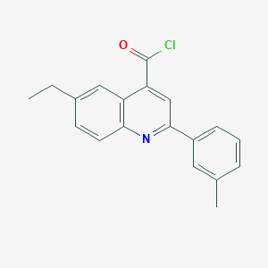 6-Ethyl-2-(3-methylphenyl)quinoline-4-carbonyl chloride