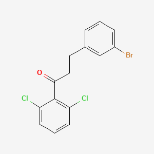 molecular formula C15H11BrCl2O B1532456 3-(3-Bromophenyl)-1-(2,6-dichlorophenyl)propan-1-one CAS No. 898760-85-5