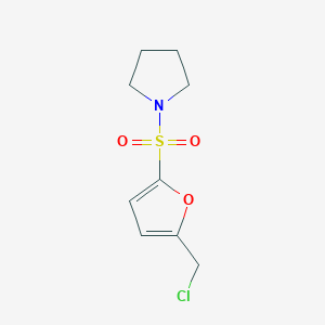 molecular formula C9H12ClNO3S B1532458 1-{[5-(Chloromethyl)-2-furyl]sulfonyl}pyrrolidine CAS No. 1110820-18-2