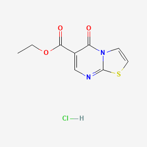 molecular formula C9H9ClN2O3S B1532461 ethyl 5-oxo-5H-[1,3]thiazolo[3,2-a]pyrimidine-6-carboxylate hydrochloride CAS No. 1185295-18-4