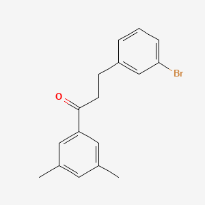 molecular formula C17H17BrO B1532465 3-(3-Bromophenyl)-1-(3,5-dimethylphenyl)propan-1-one CAS No. 898760-33-3