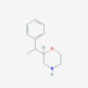 molecular formula C12H17NO B15324653 2-(1-Phenylethyl)morpholine 