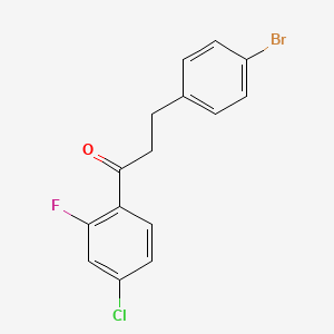 3-(4-Bromophenyl)-1-(4-chloro-2-fluorophenyl)propan-1-one