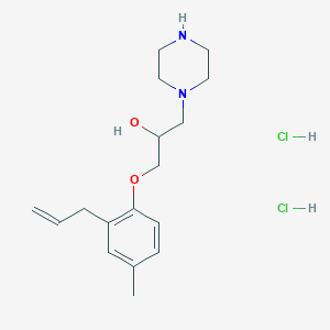 molecular formula C17H28Cl2N2O2 B1532469 1-(2-Allyl-4-methyl-phenoxy)-3-piperazin-1-yl-propan-2-ol dihydrochloride CAS No. 1185294-30-7