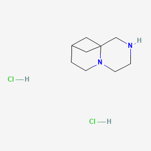 molecular formula C9H18Cl2N2 B15324744 3,6-Diazatricyclo[7.1.1.0,1,6]undecanedihydrochloride 