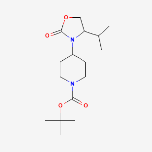 molecular formula C16H28N2O4 B1532476 tert-Butyl 4-(4-Isopropyl-2-oxo-1,3-oxazolidin-3-yl)piperidine-1-carboxylate CAS No. 1216447-99-2
