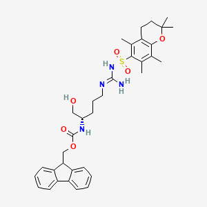 molecular formula C35H44N4O6S B1532477 (S)-(9H-Fluoren-9-yl)methyl (1-hydroxy-5-(3-((2,2,5,7,8-pentamethylchroman-6-yl)sulfonyl)guanidino)pentan-2-yl)carbamate CAS No. 213336-24-4